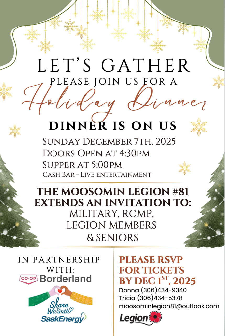 Moosomin Legion Holiday Dinner
